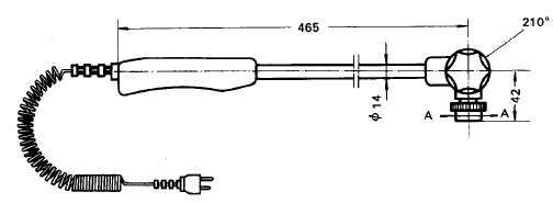 WREM,WRNM-102A手柄式平面表面熱電偶手柄安裝圖片 WREM,WRNM-102A手柄式平面表面熱電偶手柄安裝圖片