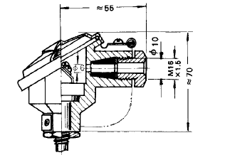 鎧裝熱電偶防濺式接線盒圖片及尺寸 鎧裝熱電偶防濺式接線盒圖片及尺寸