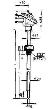 WRER-12電站測溫用煙道風(fēng)道熱電偶安裝圖片 WRER-12電站測溫用煙道風(fēng)道熱電偶安裝圖片