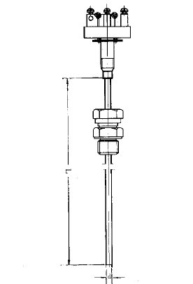 WZPK-208S固定卡套螺紋簡易式鎧裝鉑熱電阻安裝圖片