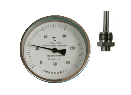 WSS-551可動外螺紋軸向抽芯式雙金屬溫度計(jì)